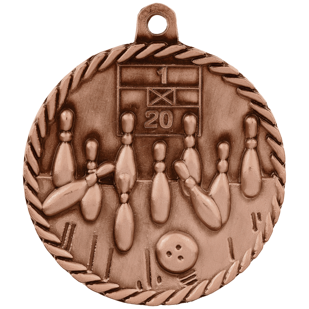 Bowling High Relief Medals