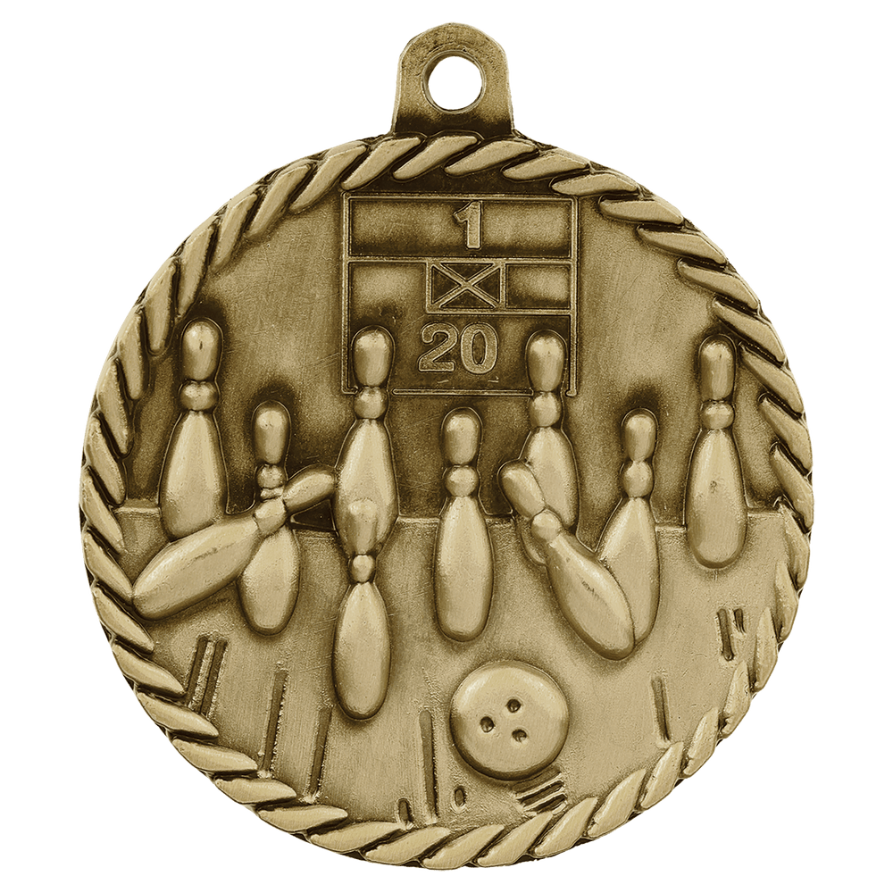 Bowling High Relief Medals