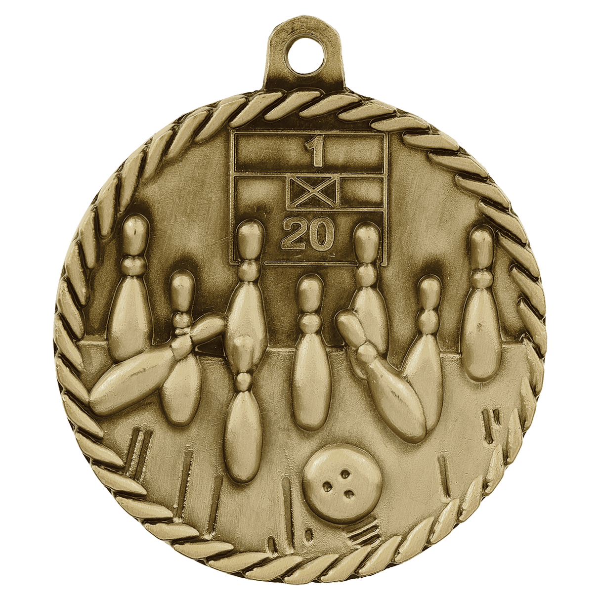 Bowling High Relief Medals