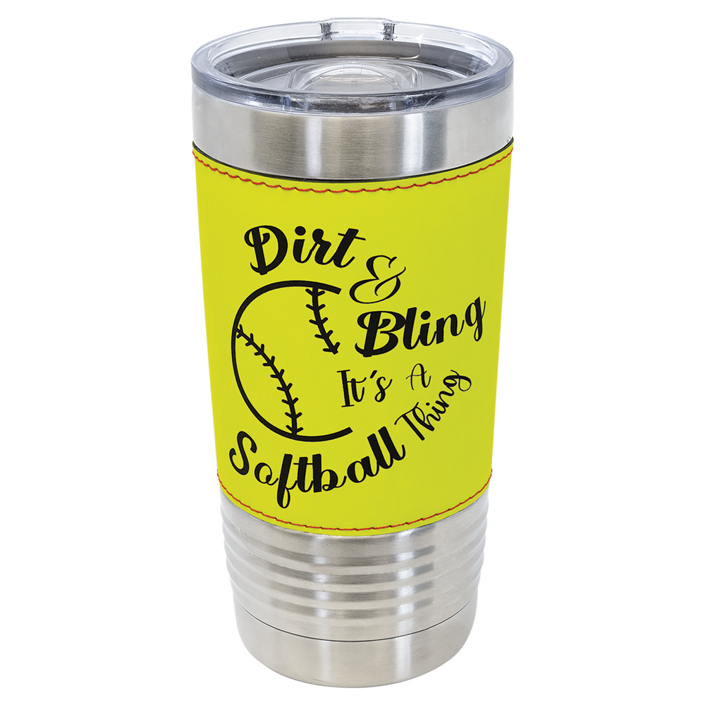 20 oz. Insulated Leatherette Tumbler