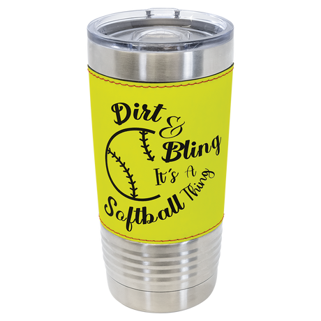 20 oz. Insulated Leatherette Tumbler
