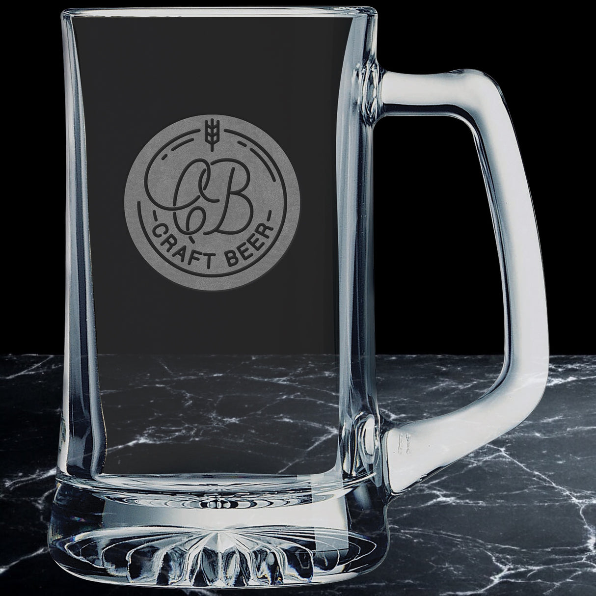 Glass Beer Mug with Handle