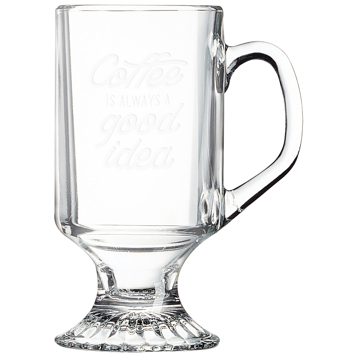 10 oz. Glass Footed Coffee Mug