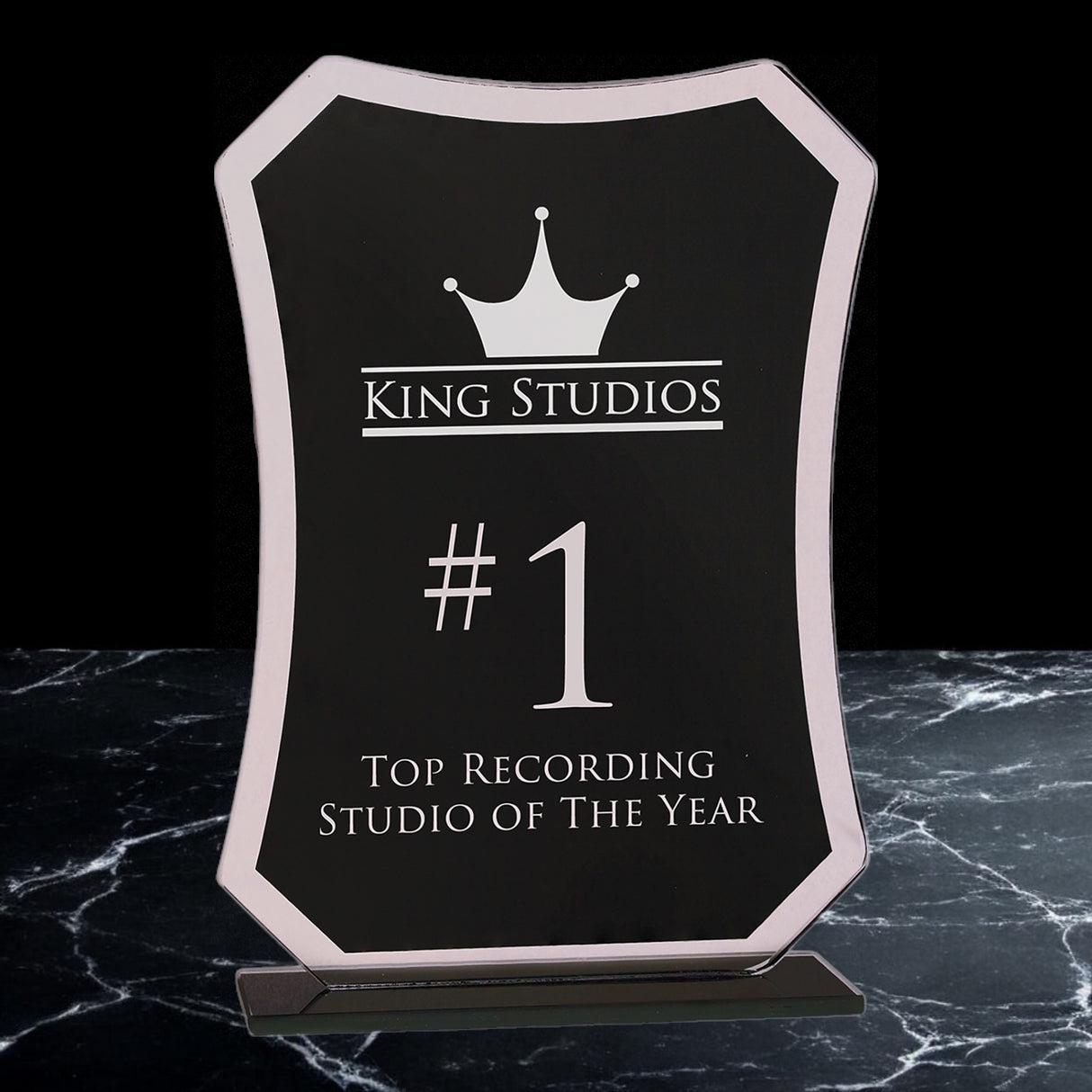 Black Rectangle Reflection Glass Awards