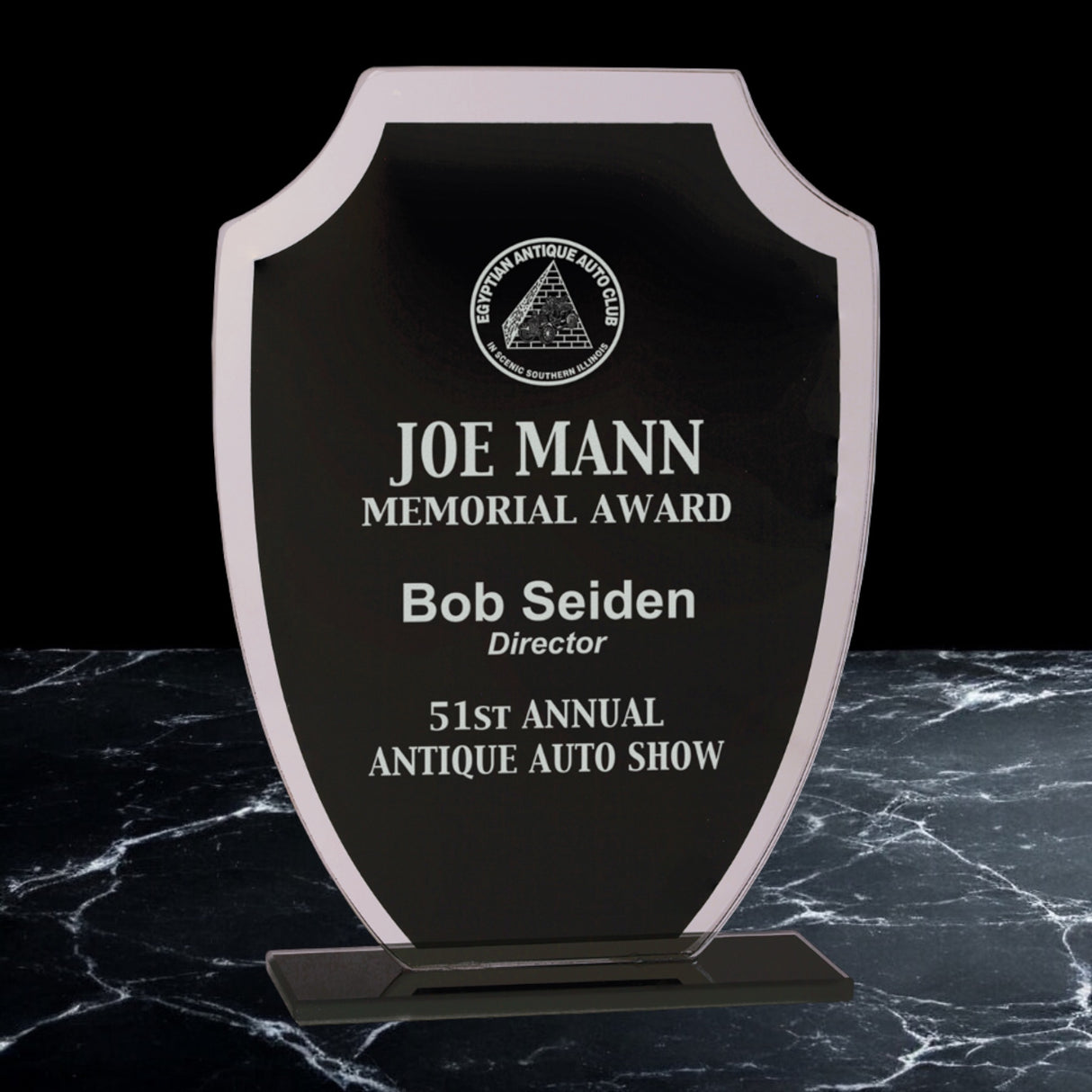 Black Shield Reflection Glass Awards