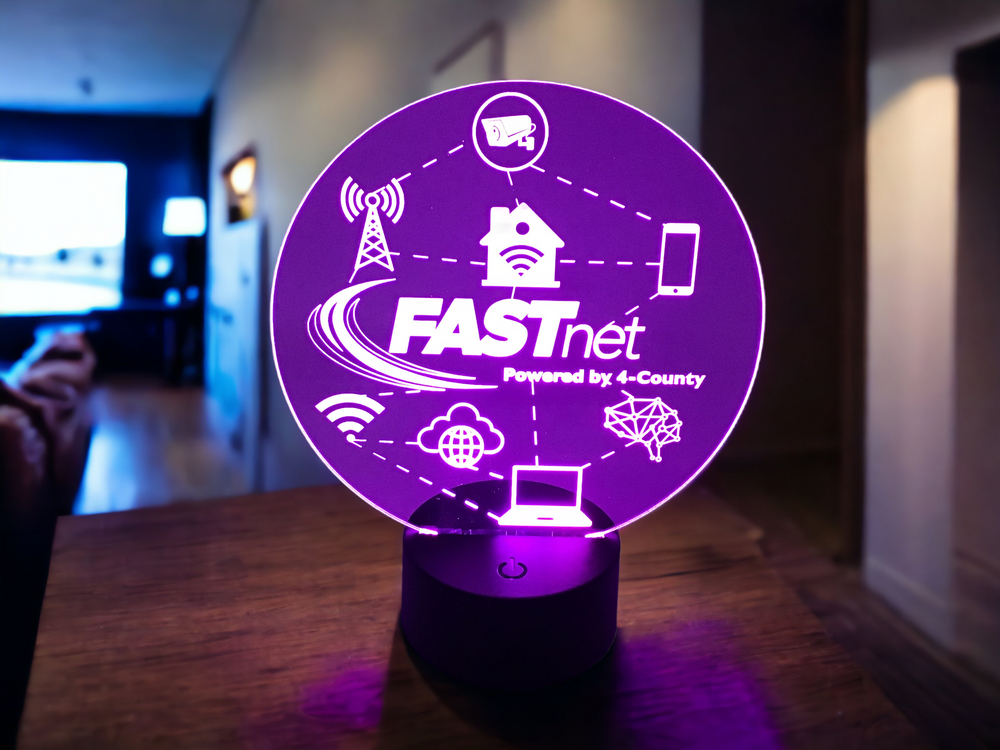 LED Light Base with Acrylic Cutout