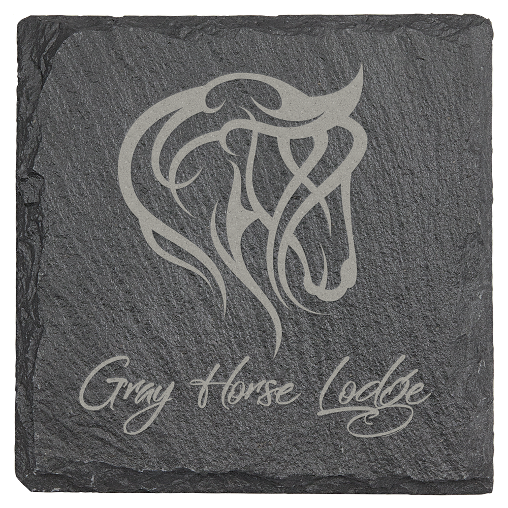 4 inch Individual Slate Coasters