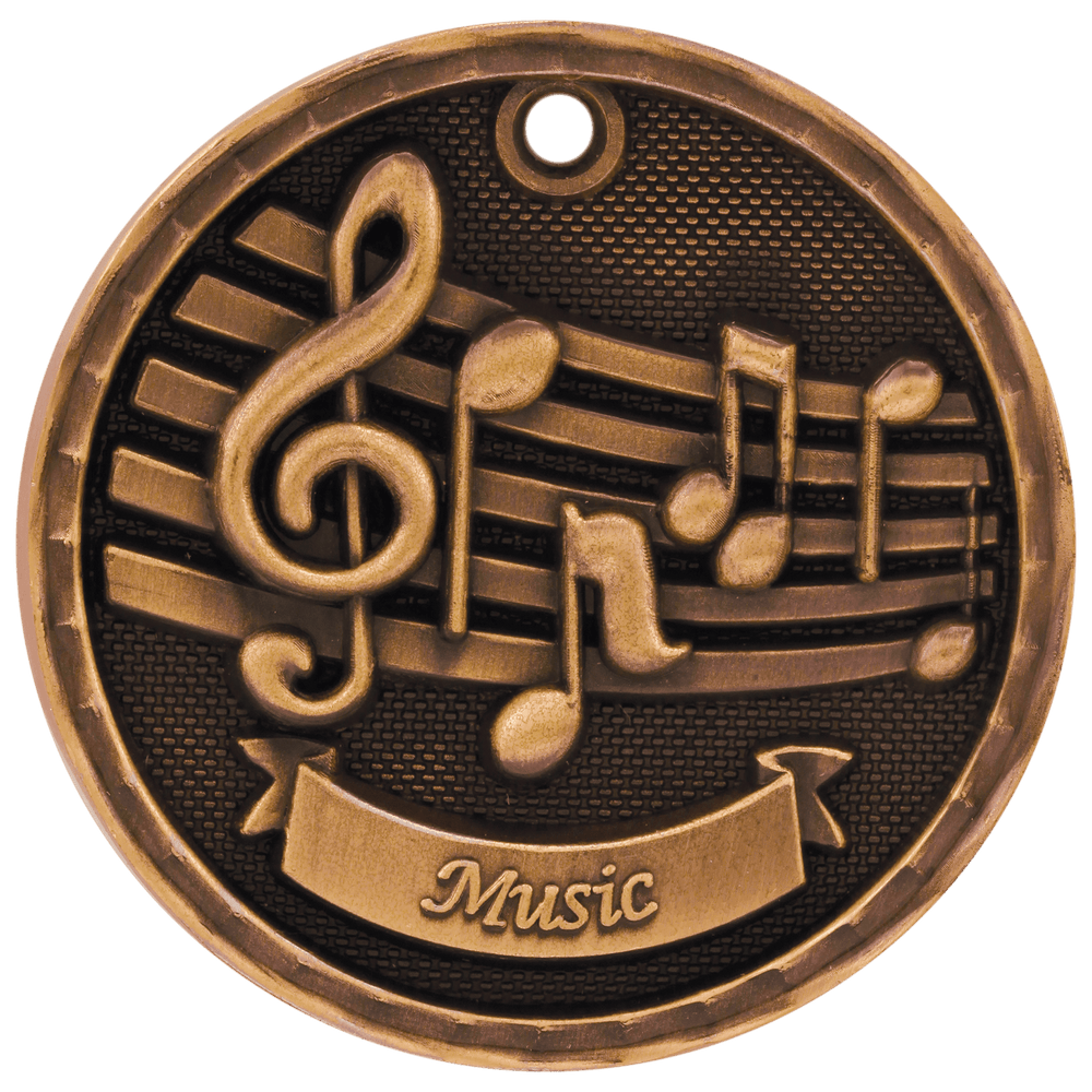 Antique 3D Music Medals