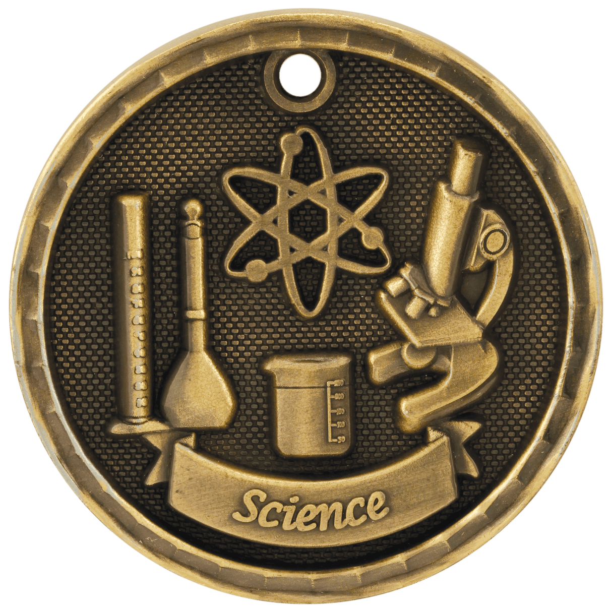 Antique 3D Science Medal