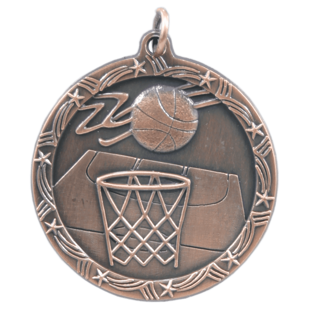 Antique Basketball Shooting Star Medals