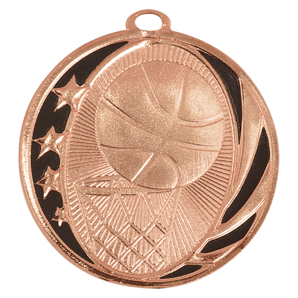 Basketball Laserable MidNite Star Medals