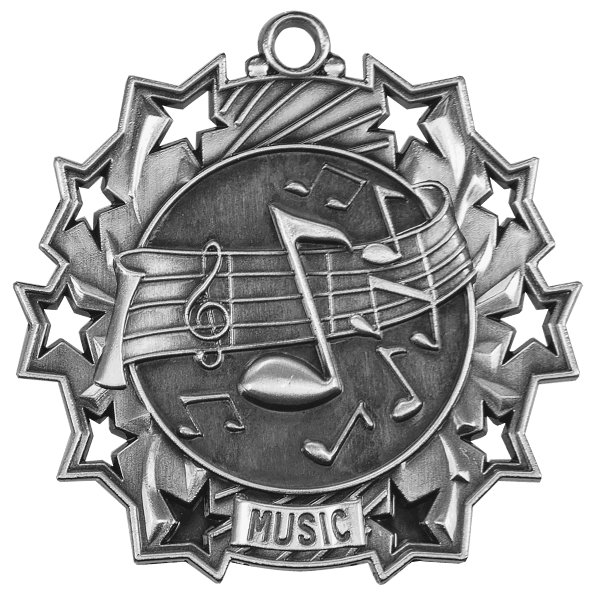 Antique Music Notes Ten Star Medals