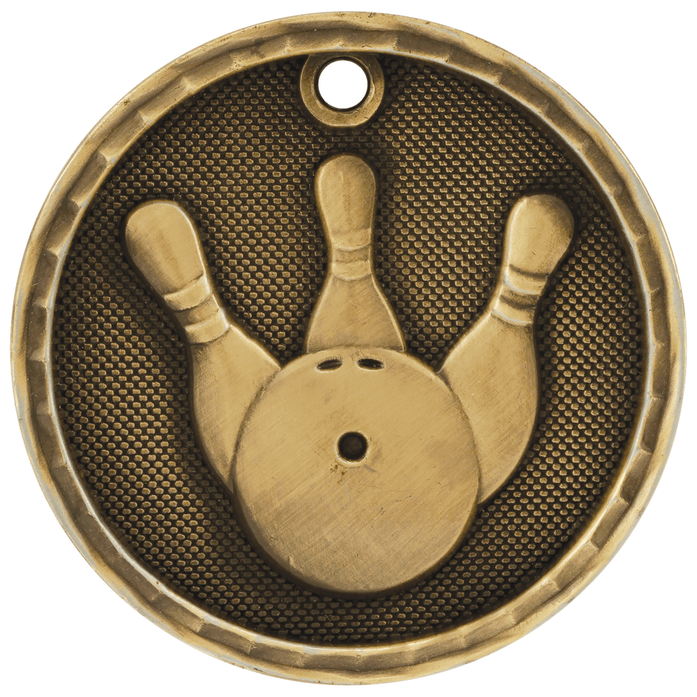 Antique 3D Bowling Medals