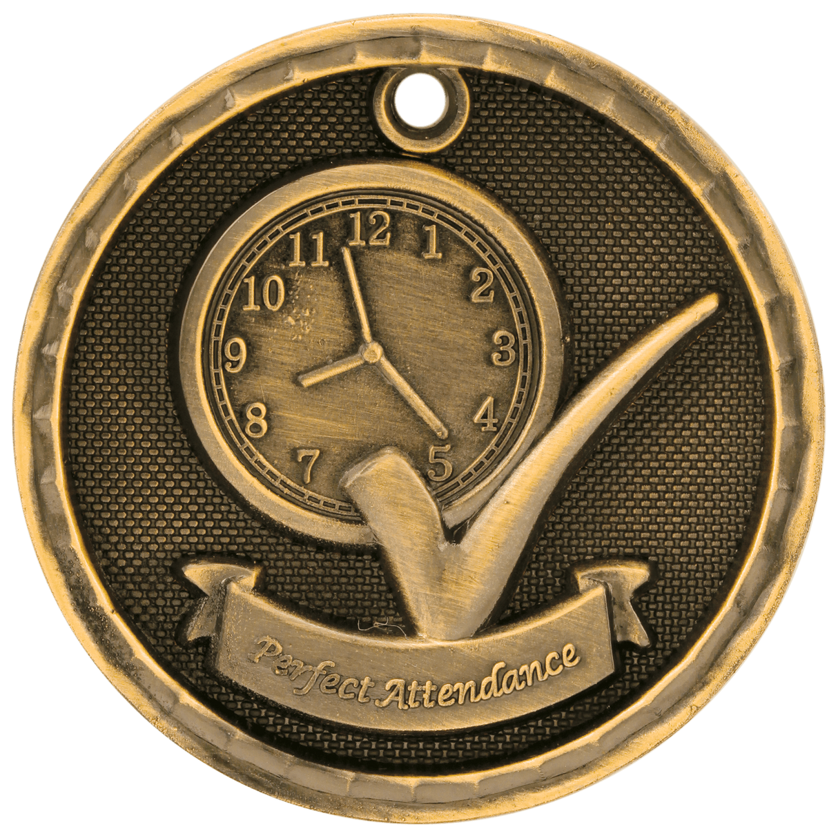 Antique 3D Perfect Attendance Medals