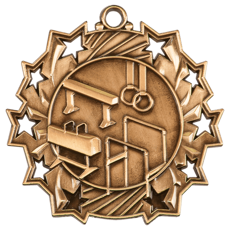 Antique Gymnastics Ten Star Medals