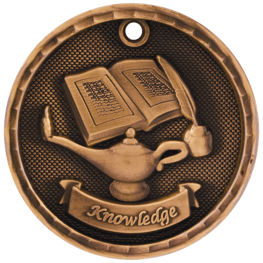 Antique 3D Lamp Knowledge Medals
