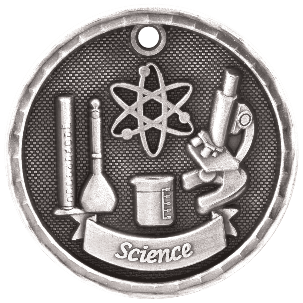 Antique 3D Science Medal