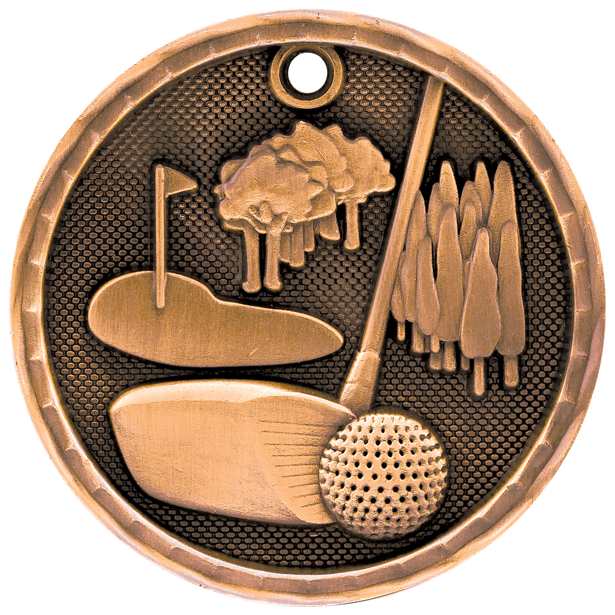 Antique 3D Golf Medals