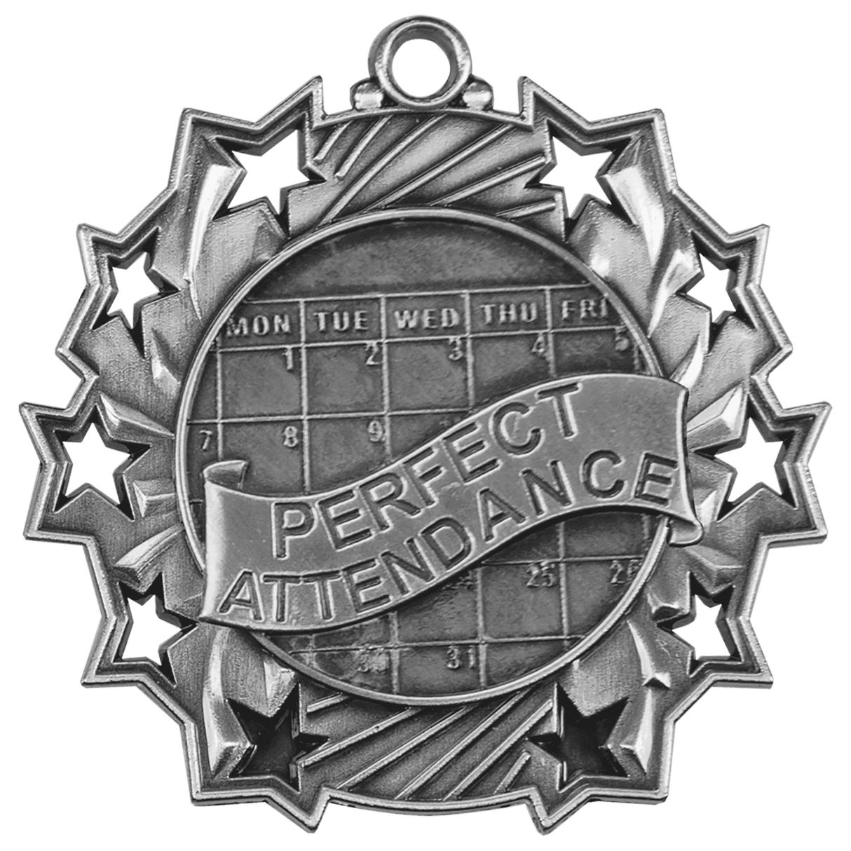Antique Perfect Attendance Ten Star Medals