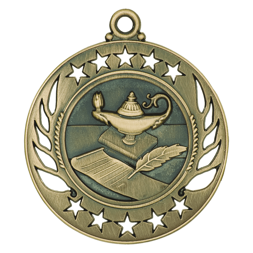 Antique Lamp of Knowledge Galaxy Medals
