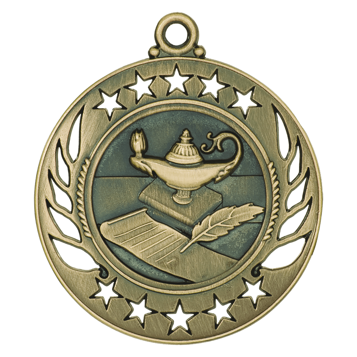 Antique Lamp of Knowledge Galaxy Medals