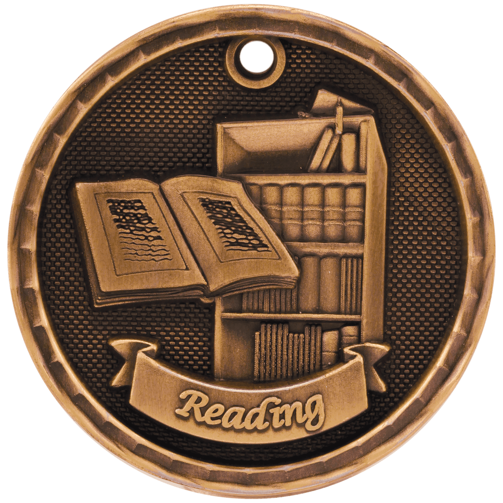 Antique 3D Reading Medal