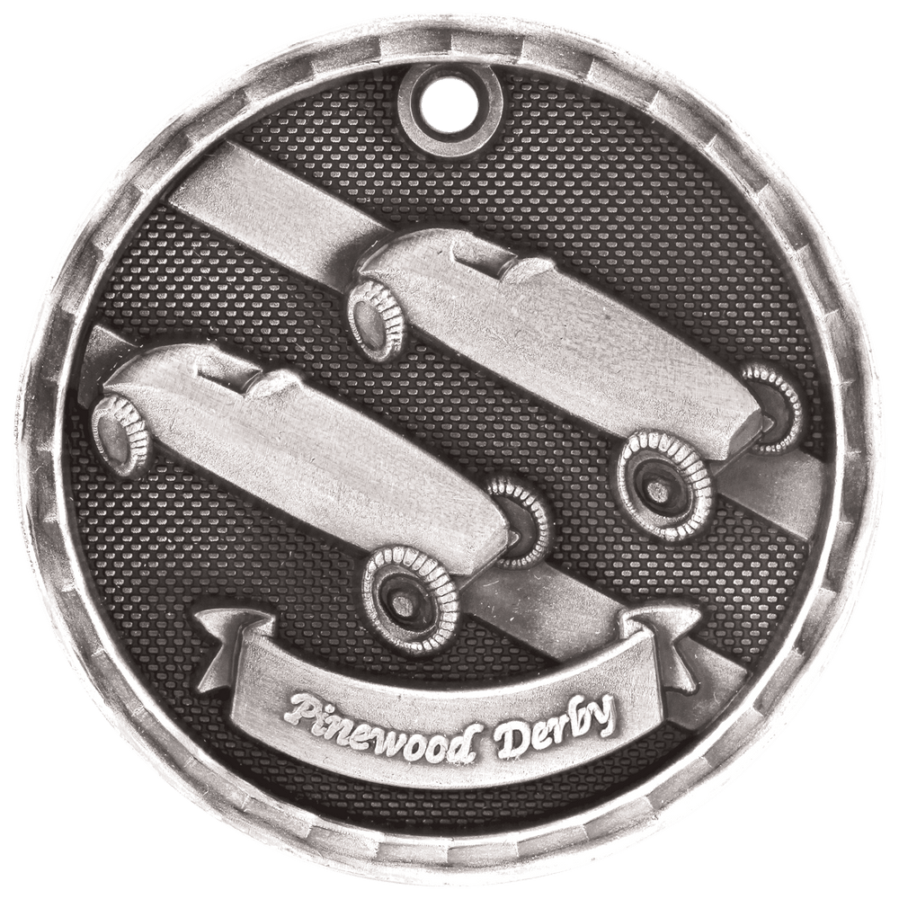 Antique 3D Pinewood Derby Medal