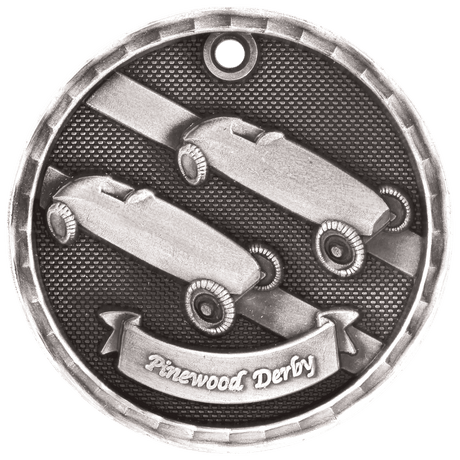 Antique 3D Pinewood Derby Medal