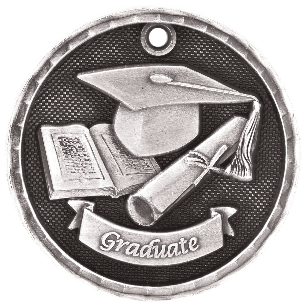 Antique 3D Graduate Medals