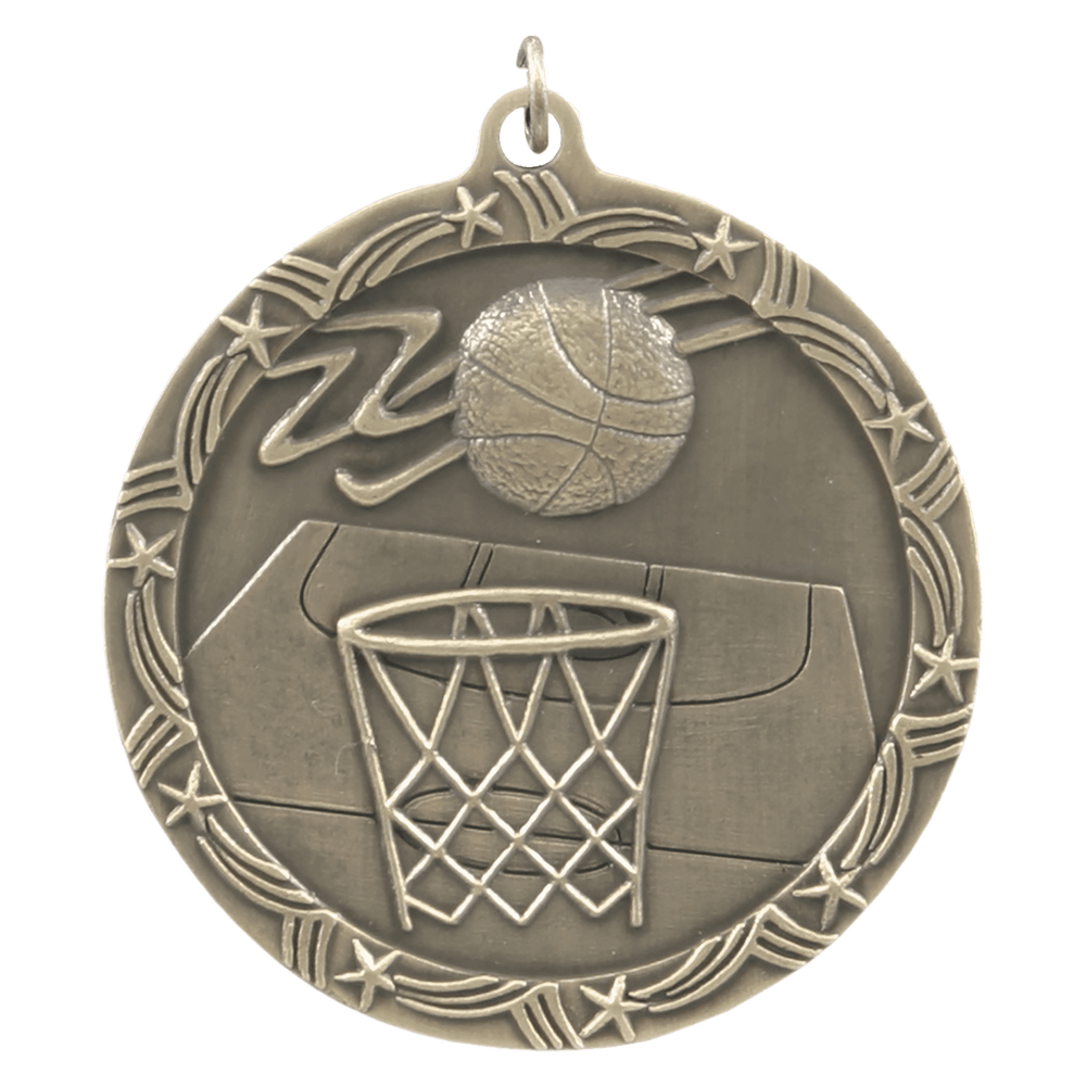 Antique Basketball Shooting Star Medals