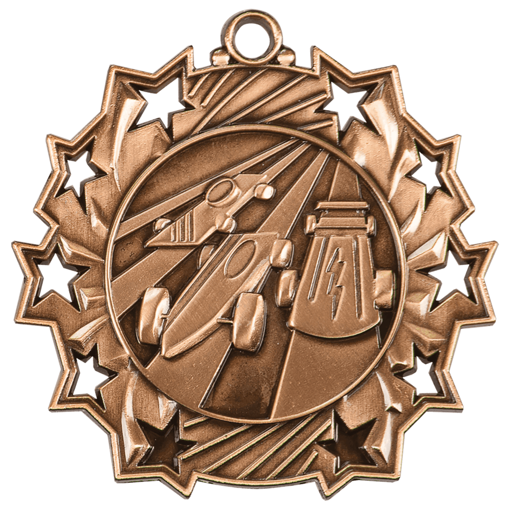 Antique Pinewood Derby Ten Star Medals