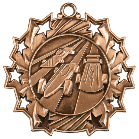 Antique Pinewood Derby Ten Star Medals