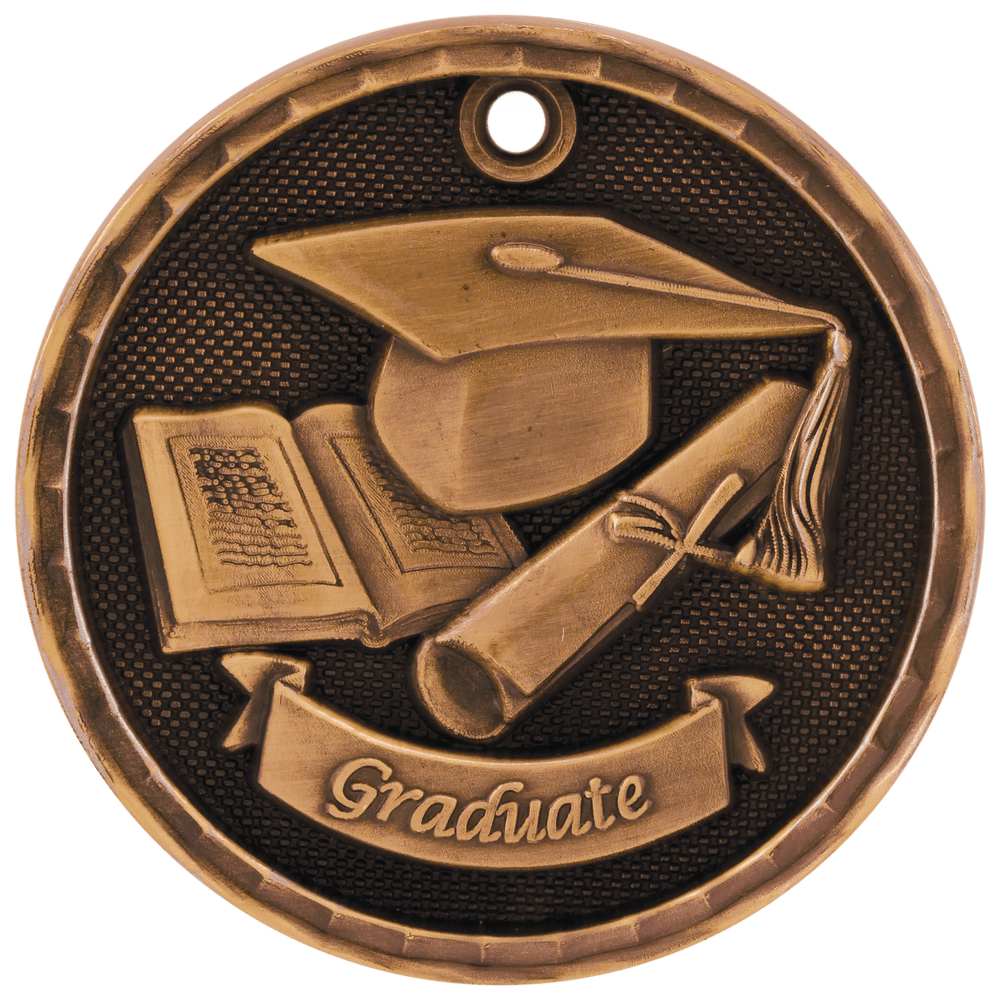 Antique 3D Graduate Medals