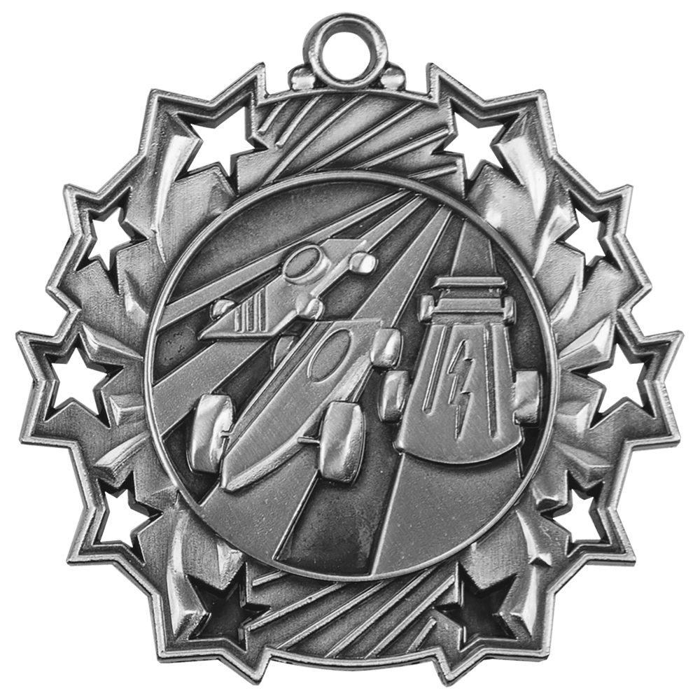 Antique Pinewood Derby Ten Star Medals