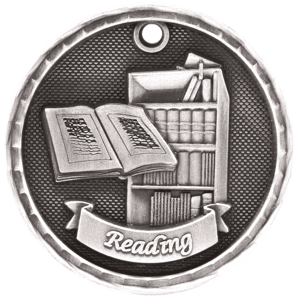 Antique 3D Reading Medal