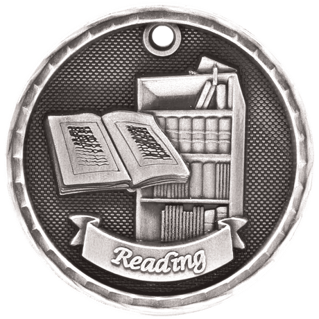 Antique 3D Reading Medal