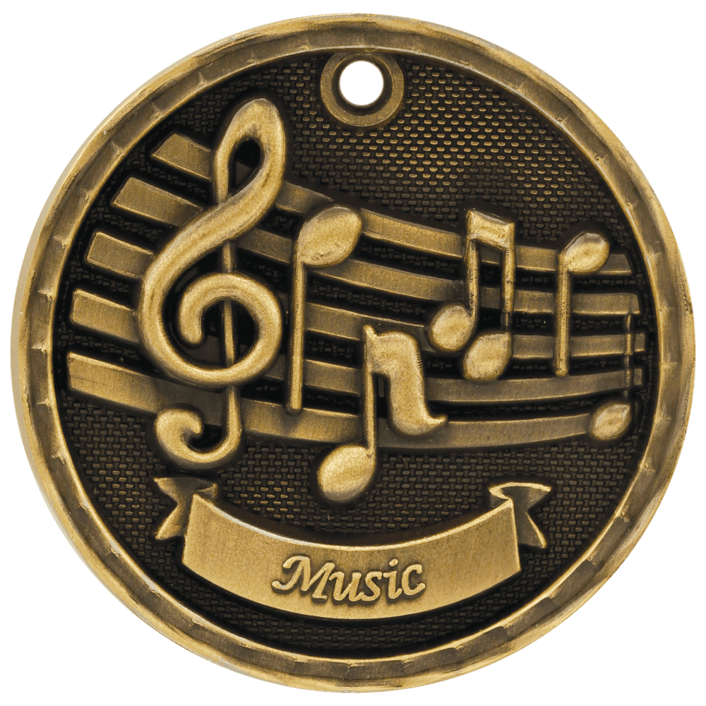 Antique 3D Music Medals
