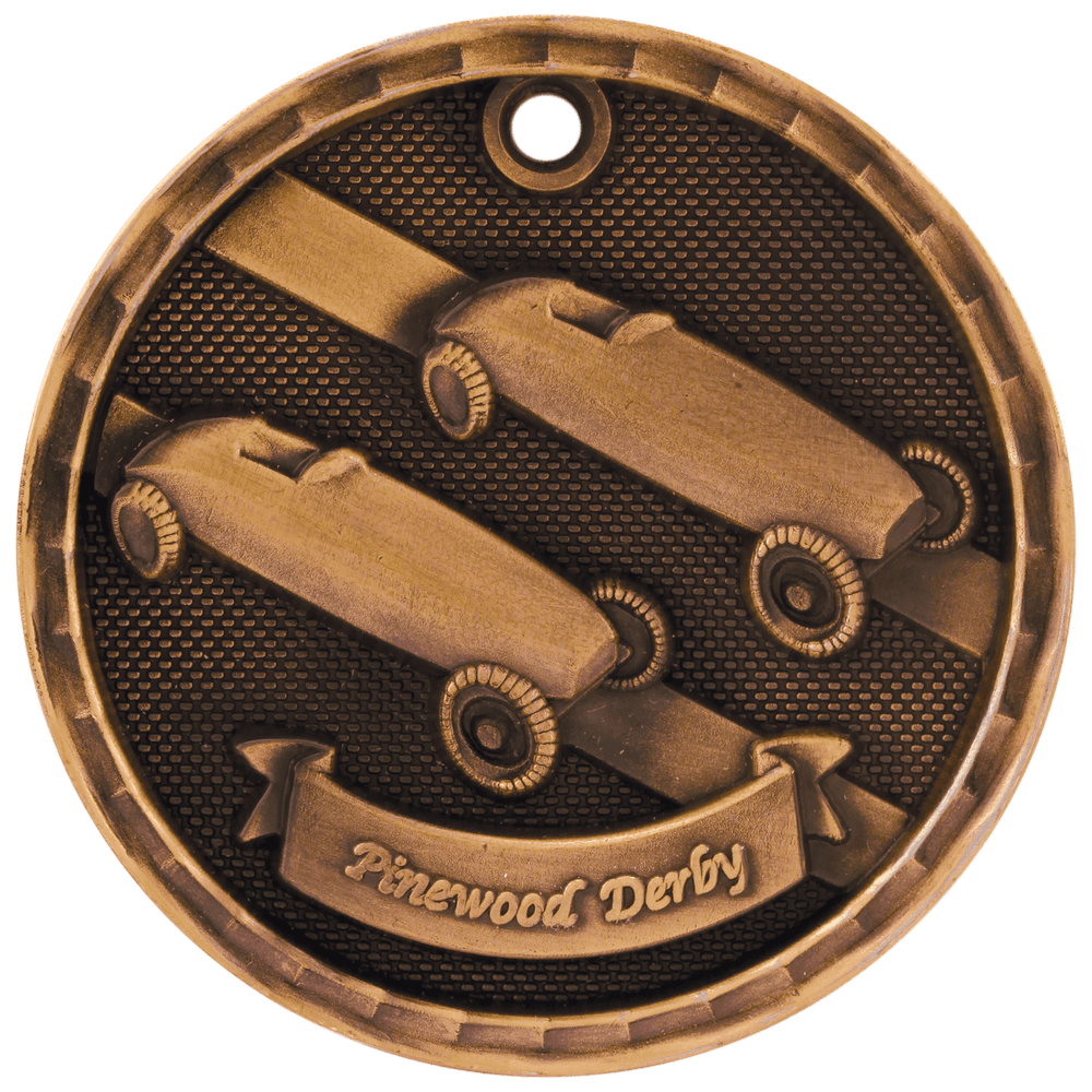 Antique 3D Pinewood Derby Medal