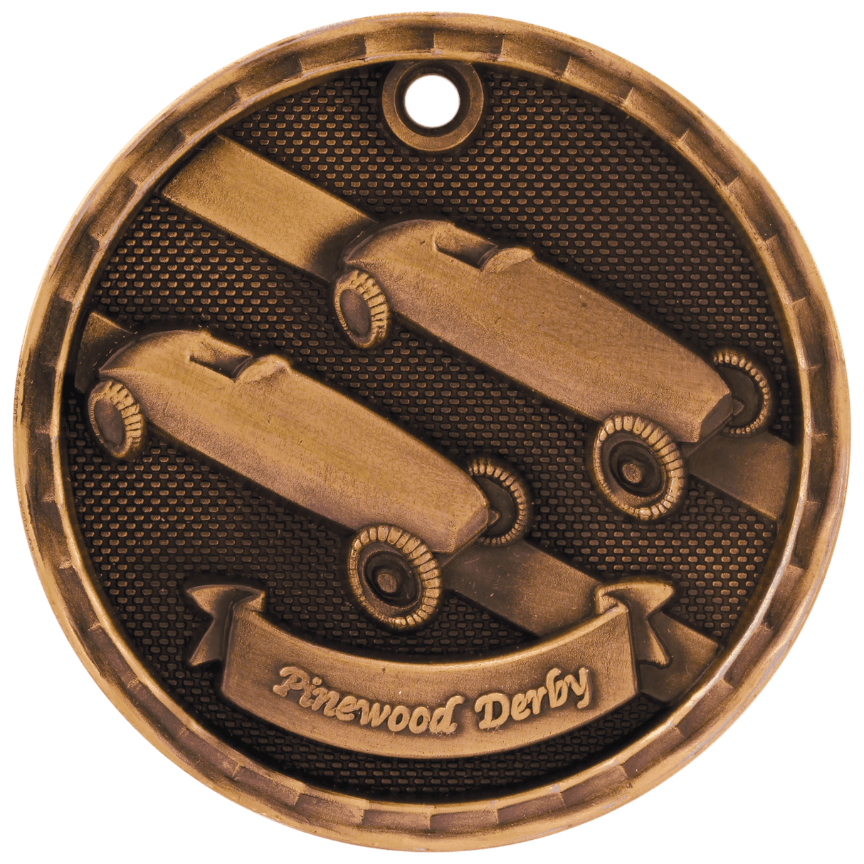Antique 3D Pinewood Derby Medal