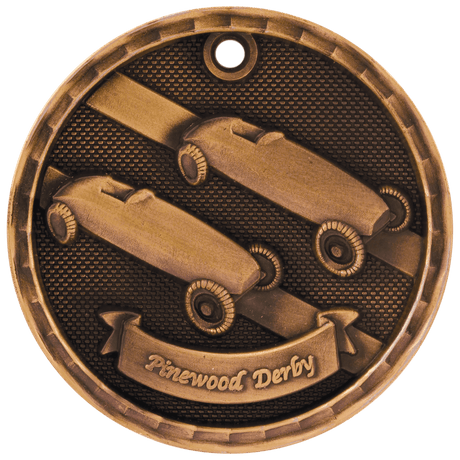 Antique 3D Pinewood Derby Medal