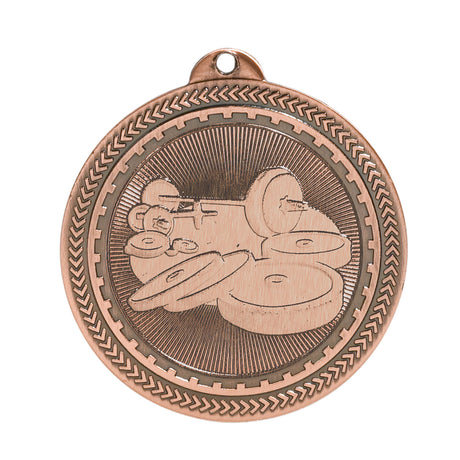 Weightlifting Laserable Medals