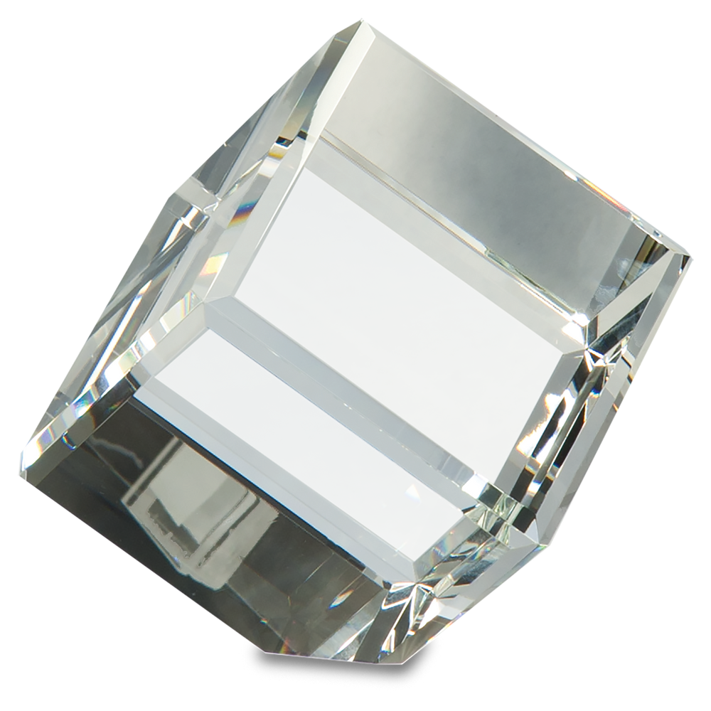 Crystal Angled Cube Paperweights