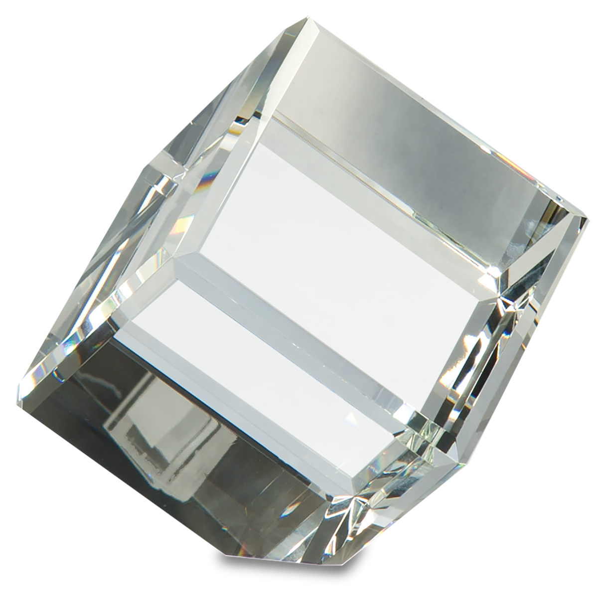 Crystal Angled Cube Paperweights