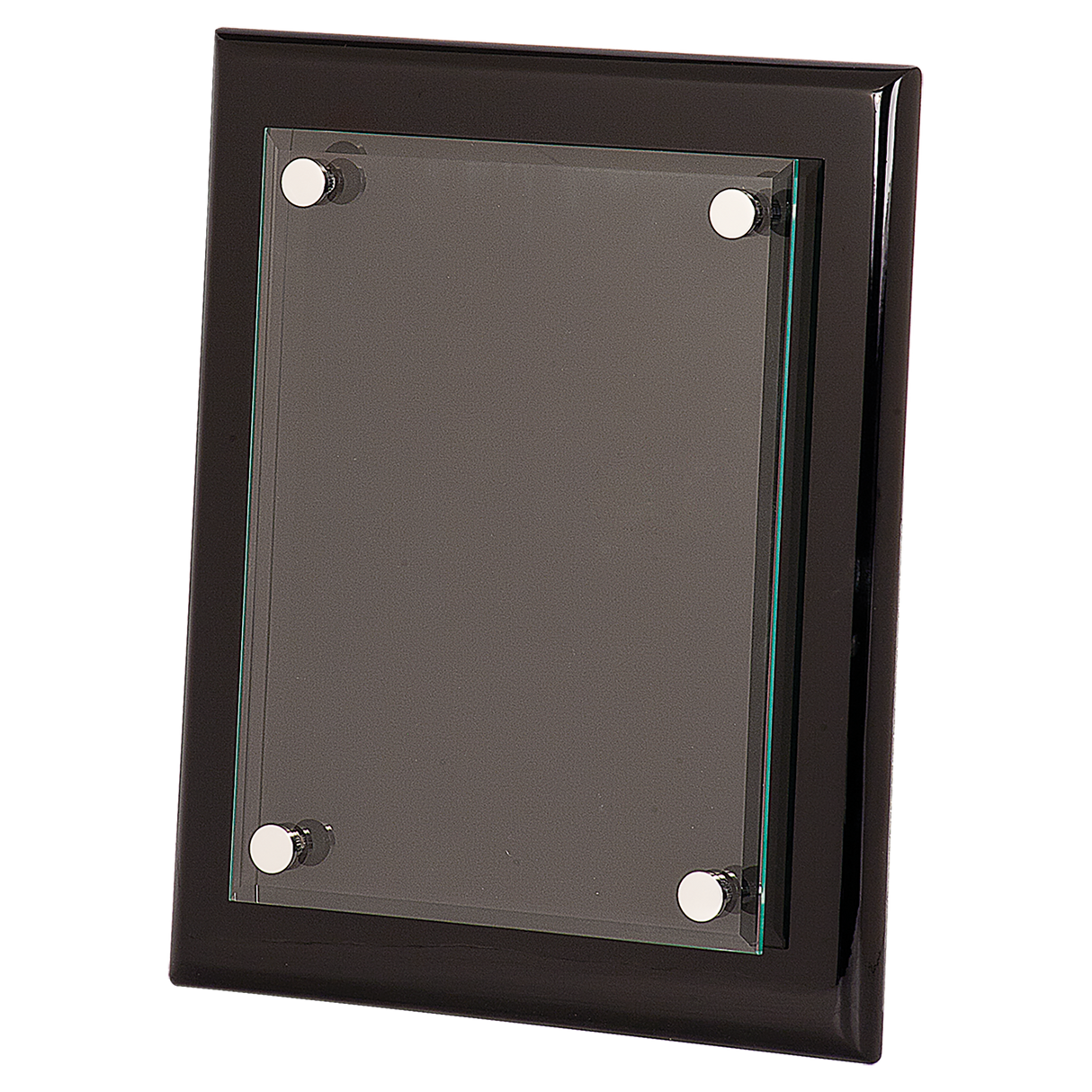 Piano Finish Floating Glass Plaques