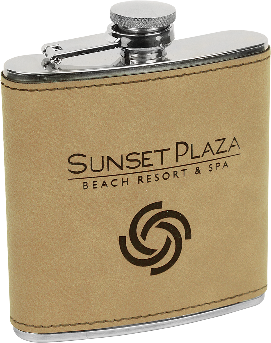 6 oz. Individual Leatherette Flasks