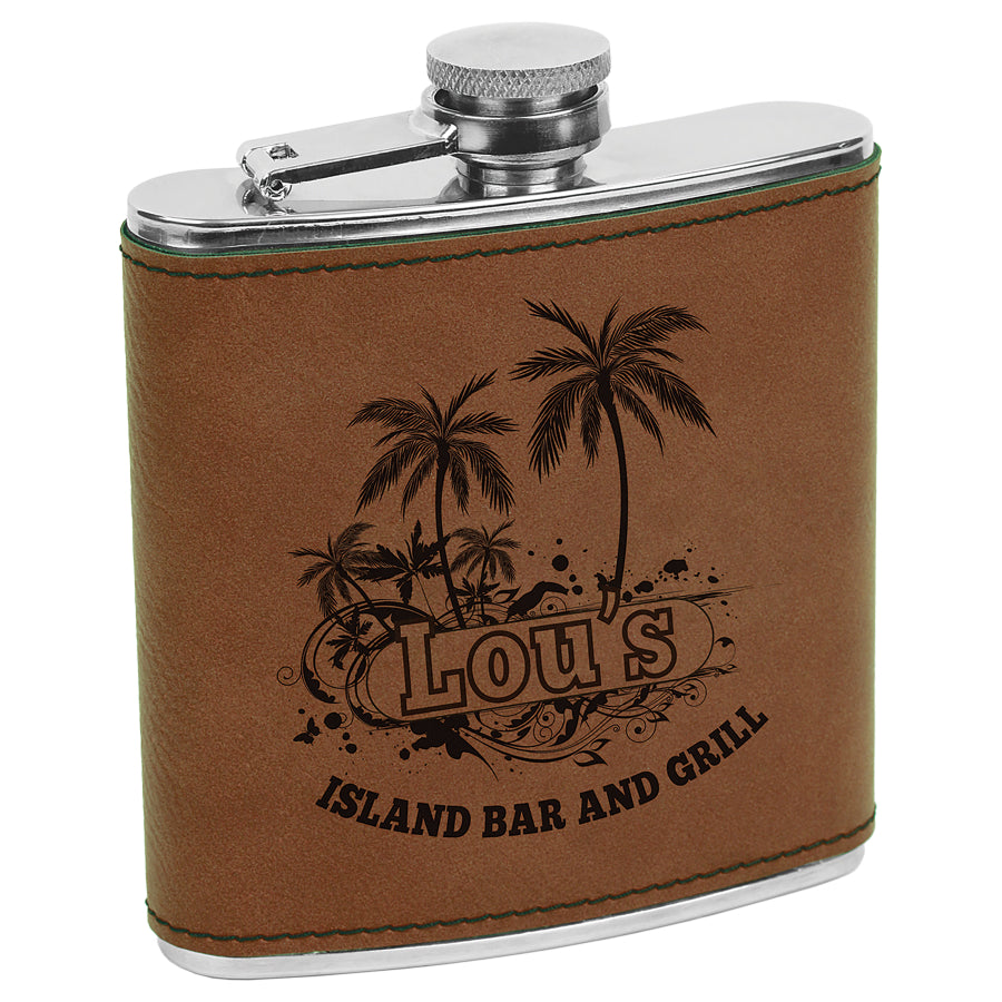 6 oz. Individual Leatherette Flasks