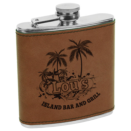 6 oz. Individual Leatherette Flasks