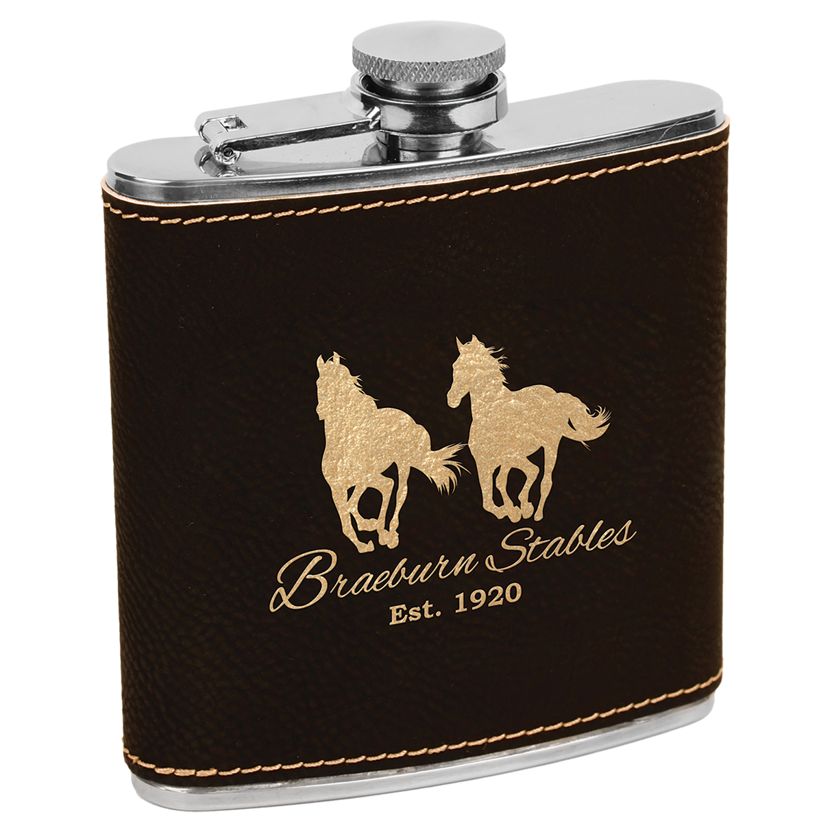 6 oz. Individual Leatherette Flasks