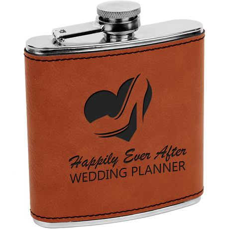 6 oz. Individual Leatherette Flasks