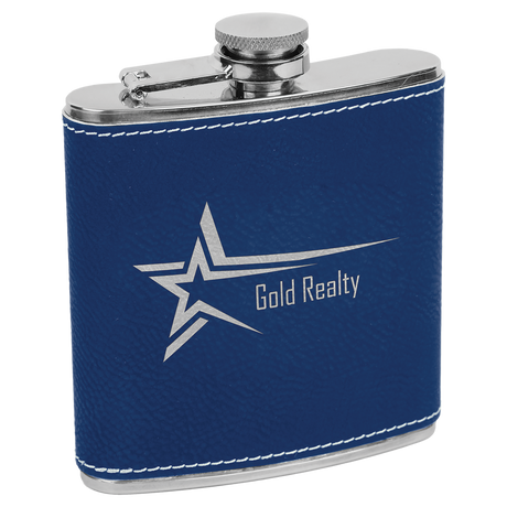 6 oz. Individual Leatherette Flasks